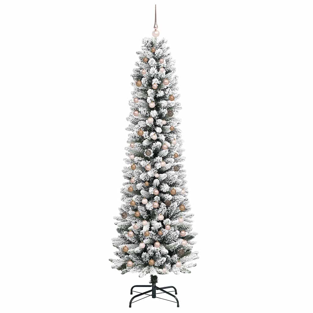 Kunstigjuletre med stativ Hvit 240cm PVC