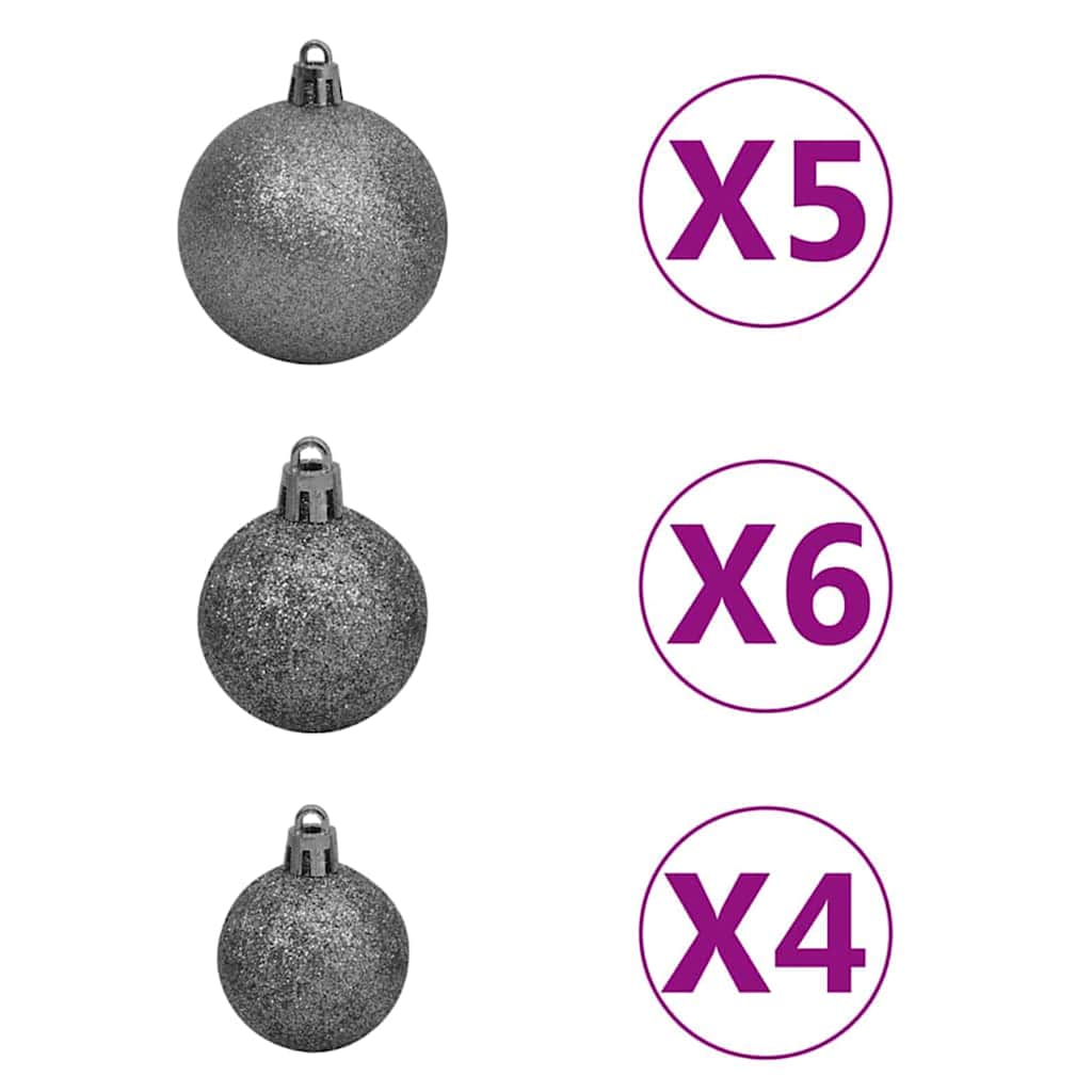 Kunstig juletre med LED -stripelys grønn 30 x 30 x 120 cm PET