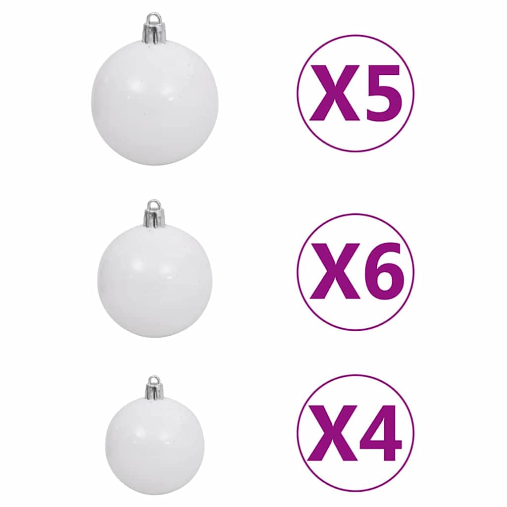 Kunstig juletre med LED -stripelys grønn 30 x 30 x 120 cm PET