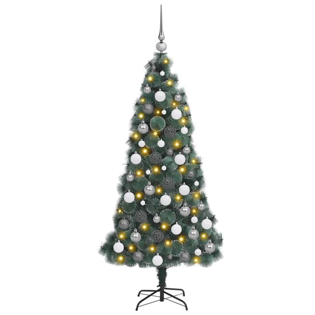 Kunstig juletre med LED -stripelys grønn 30 x 30 x 120 cm PET