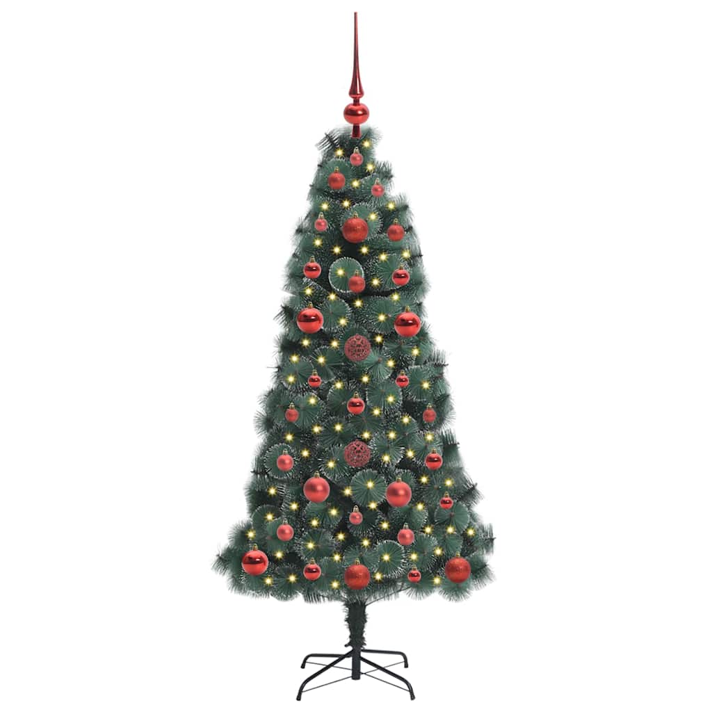 Kunstig Forhåndsbelyst Juletre med Ballettsett grønn 120 cm PET