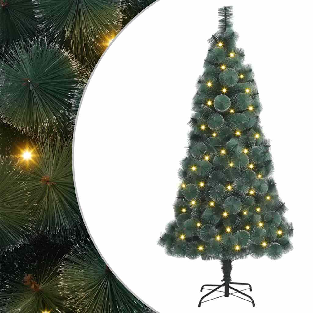 Kunstig juletre med LED -stripelys grønn 40 x 40 x 180 cm PET