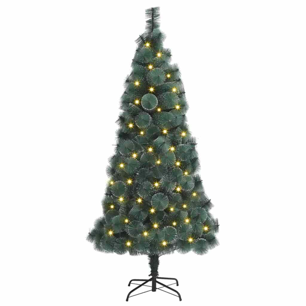 Kunstig juletre med LED -stripelys grønn 40 x 40 x 180 cm PET