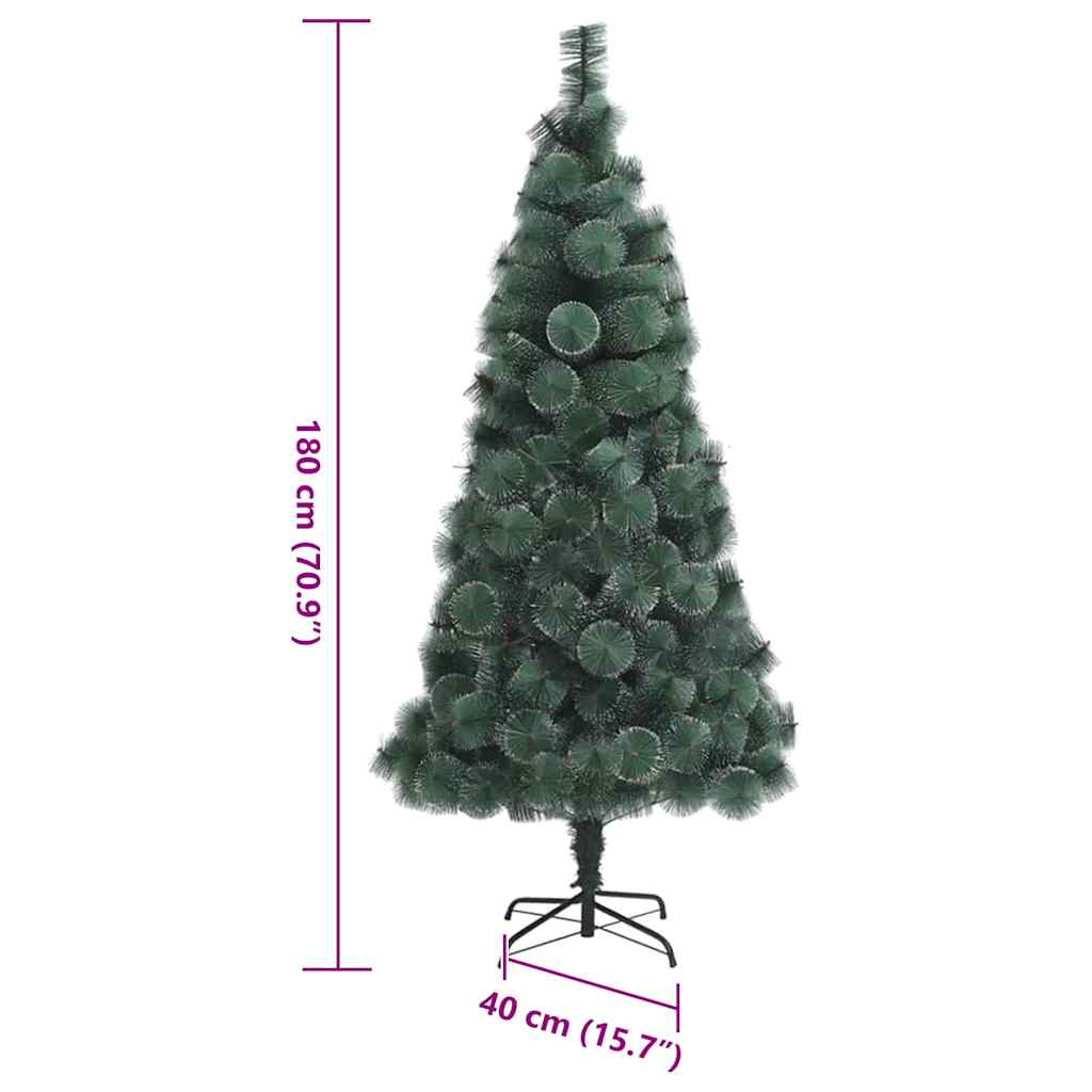 Kunstig juletre med LED -stripelys grønn 40 x 40 x 180 cm PET