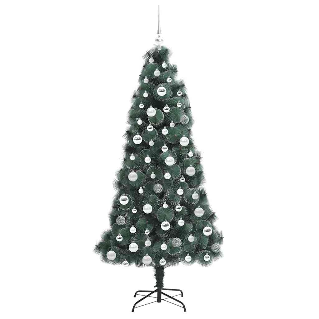 Kunstig Forbundet Juletre med Kuler Sett grønn 180 cm PET
