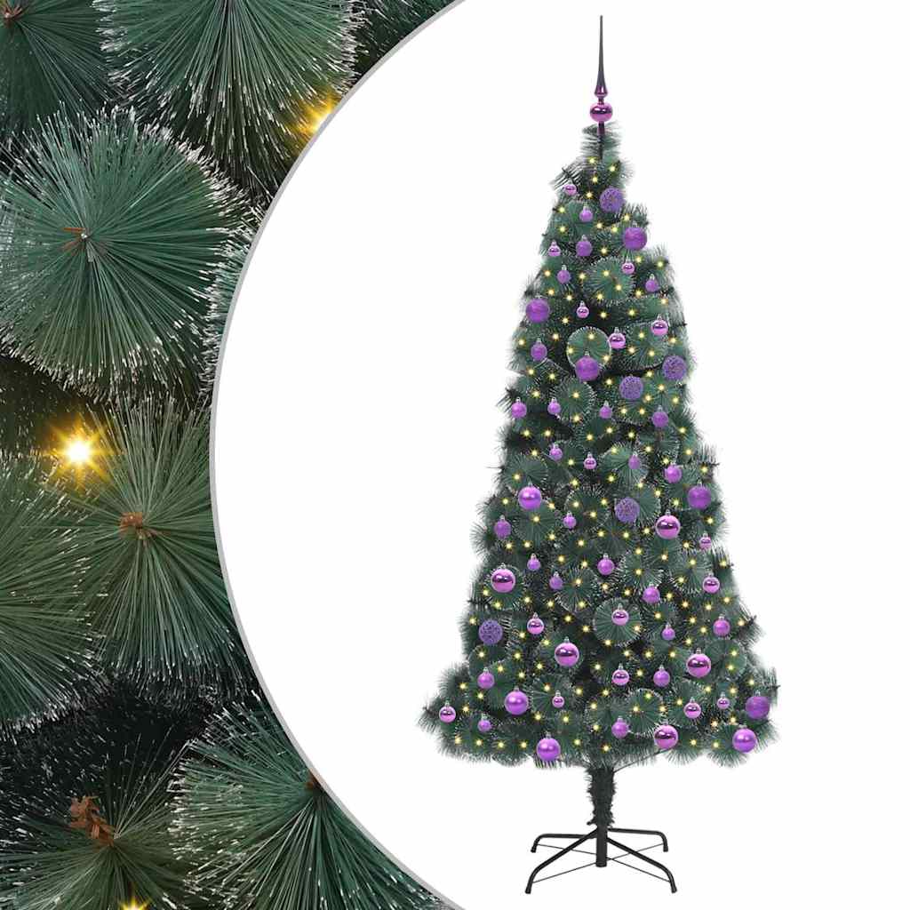 Kunstig Forberedt Juletre med Kule Sett grønn 180 cm PET
