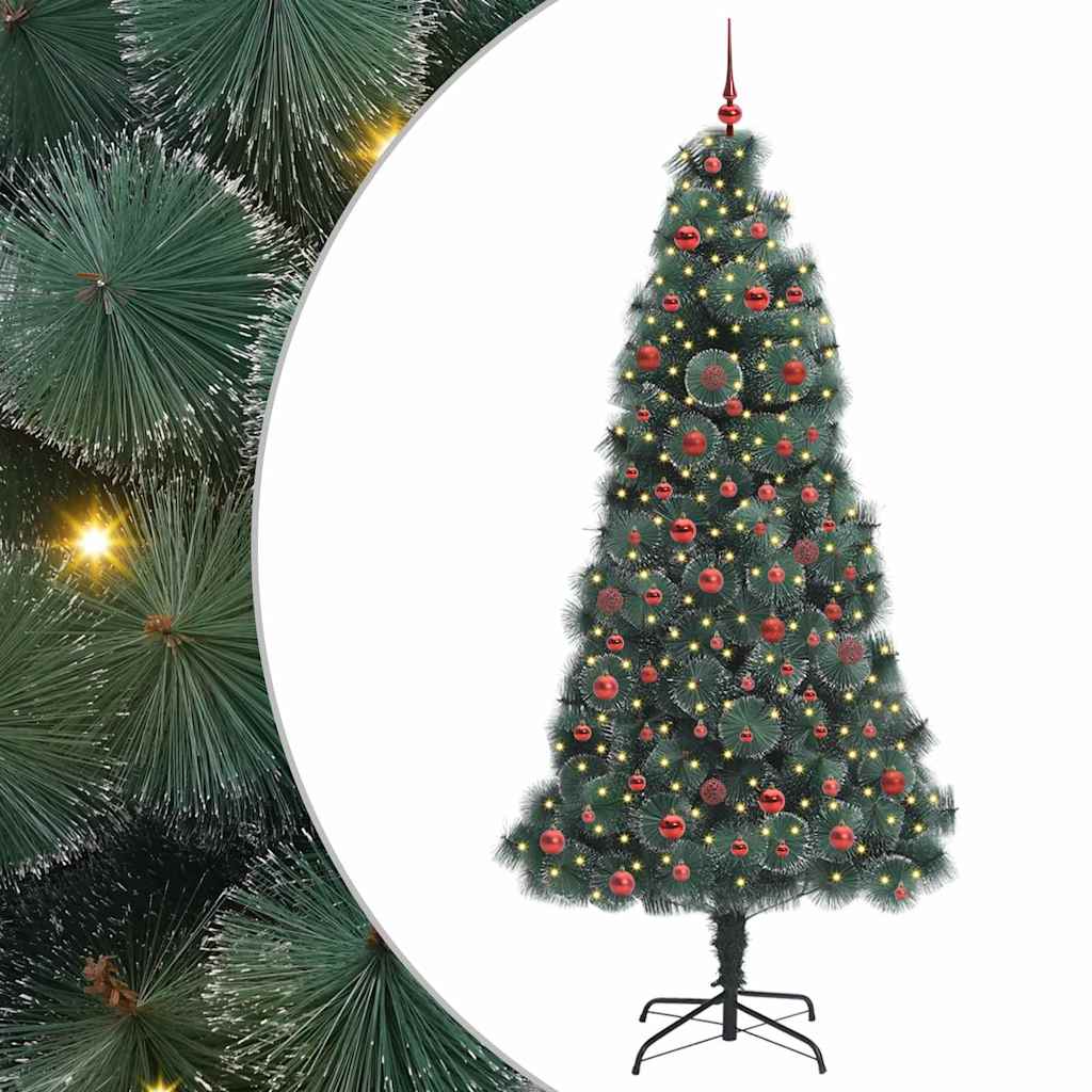 Kunstig Forhåndsbelyst Juletre med Ballettsett grønn 210 cm PET