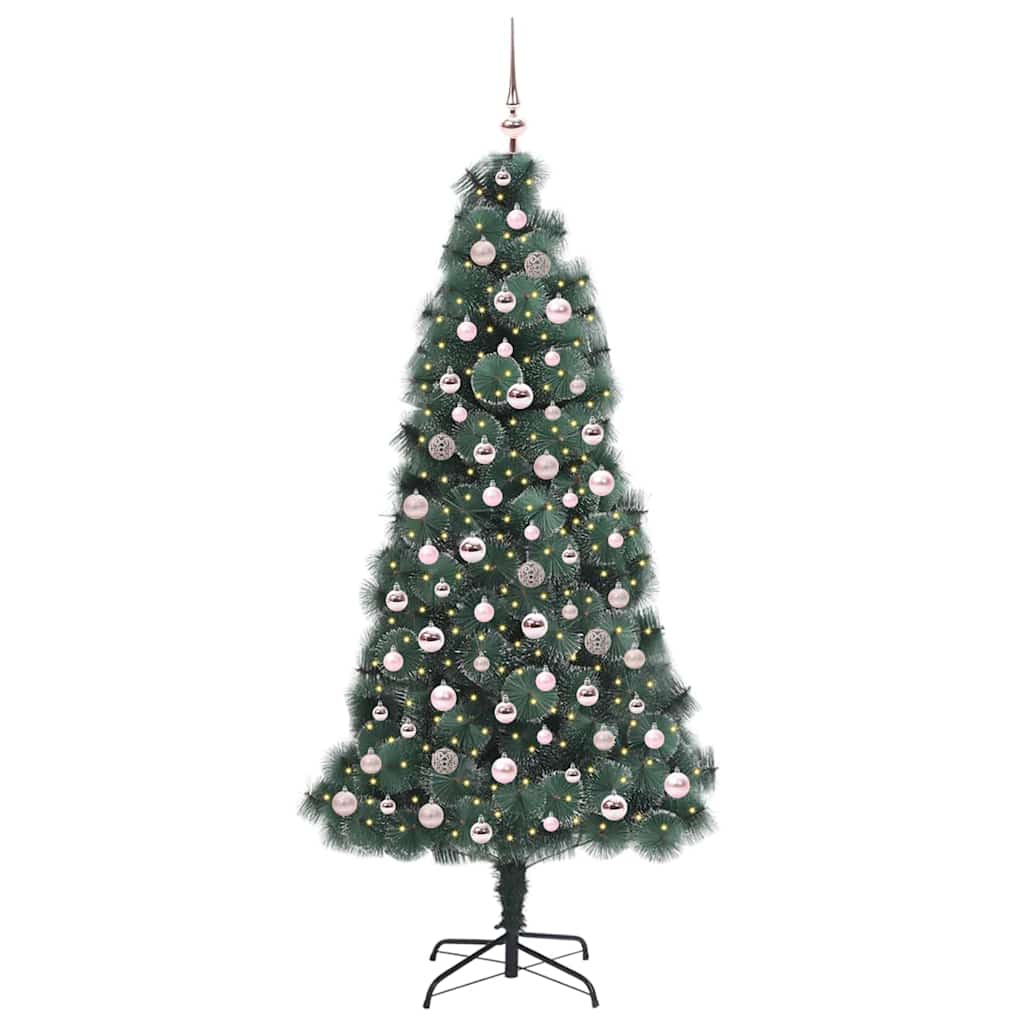 Kunstig For-langt Juletre med Kulesett grønn 210 cm PET
