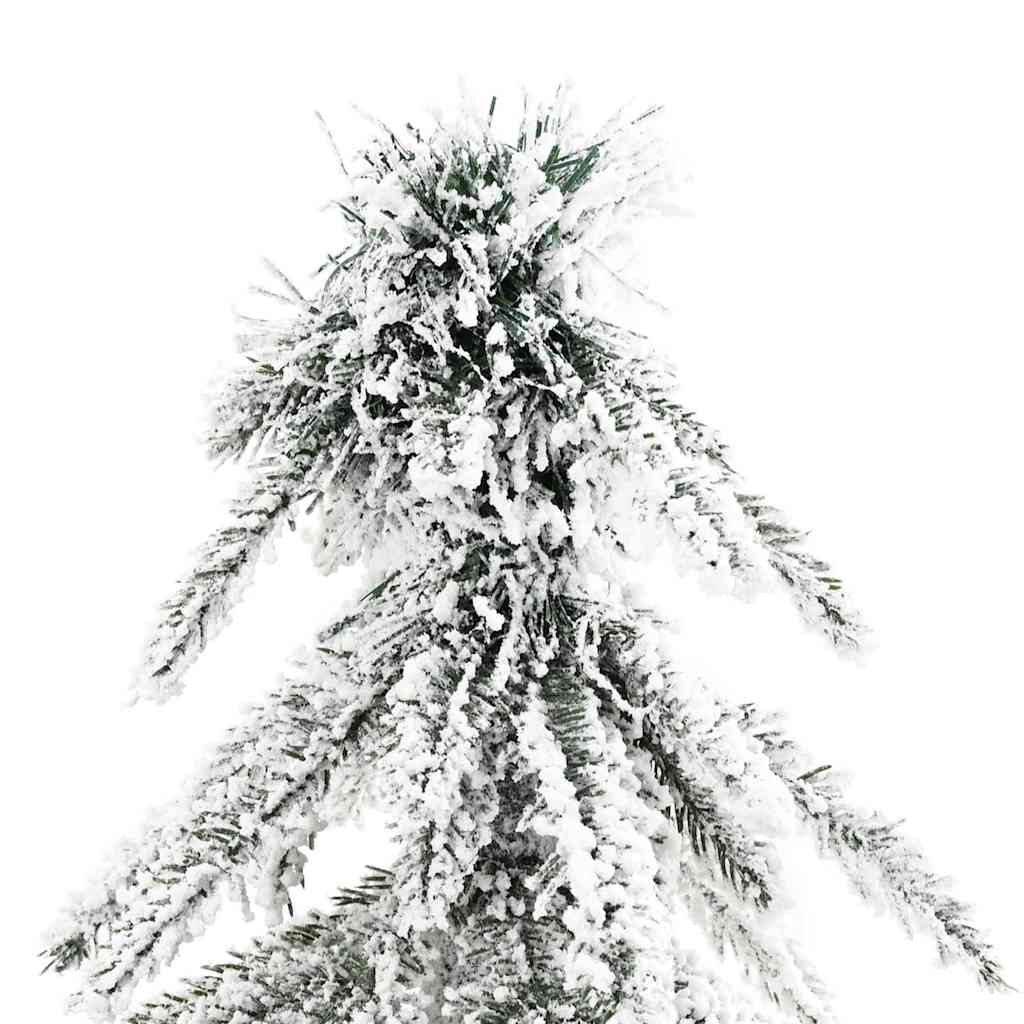 Juletre med LED -stripelys Hvit 120 cm PE