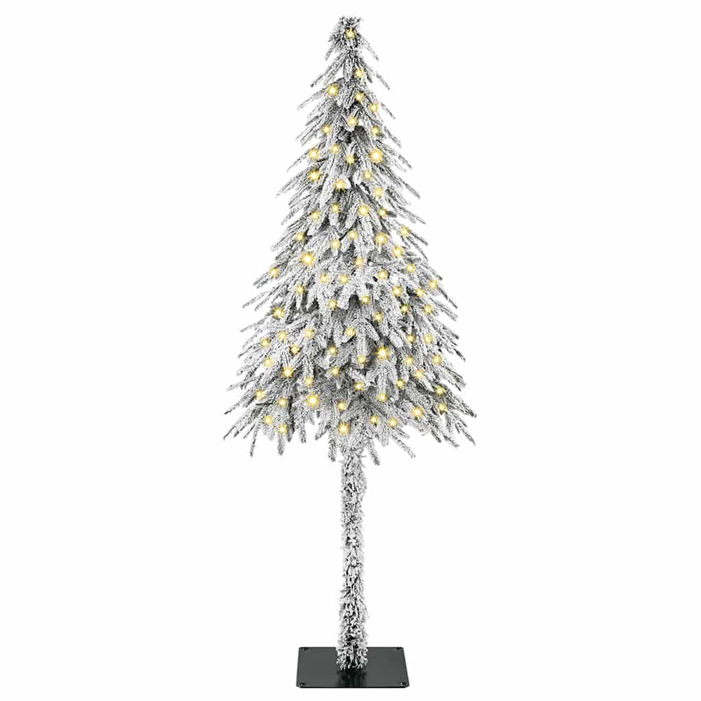 Juletre med LED -stripelys Hvit 150 cm PE