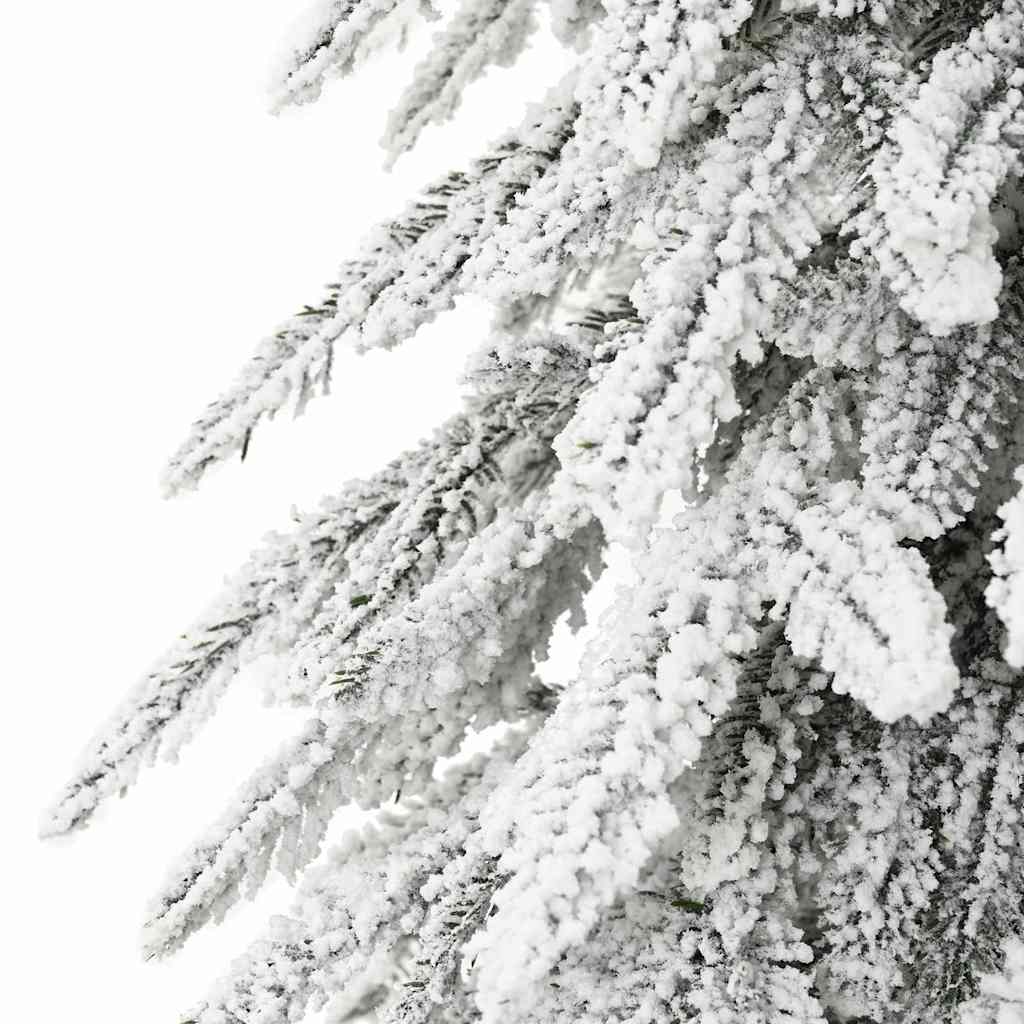 Juletre med LED -stripelys Hvit 180 cm PE
