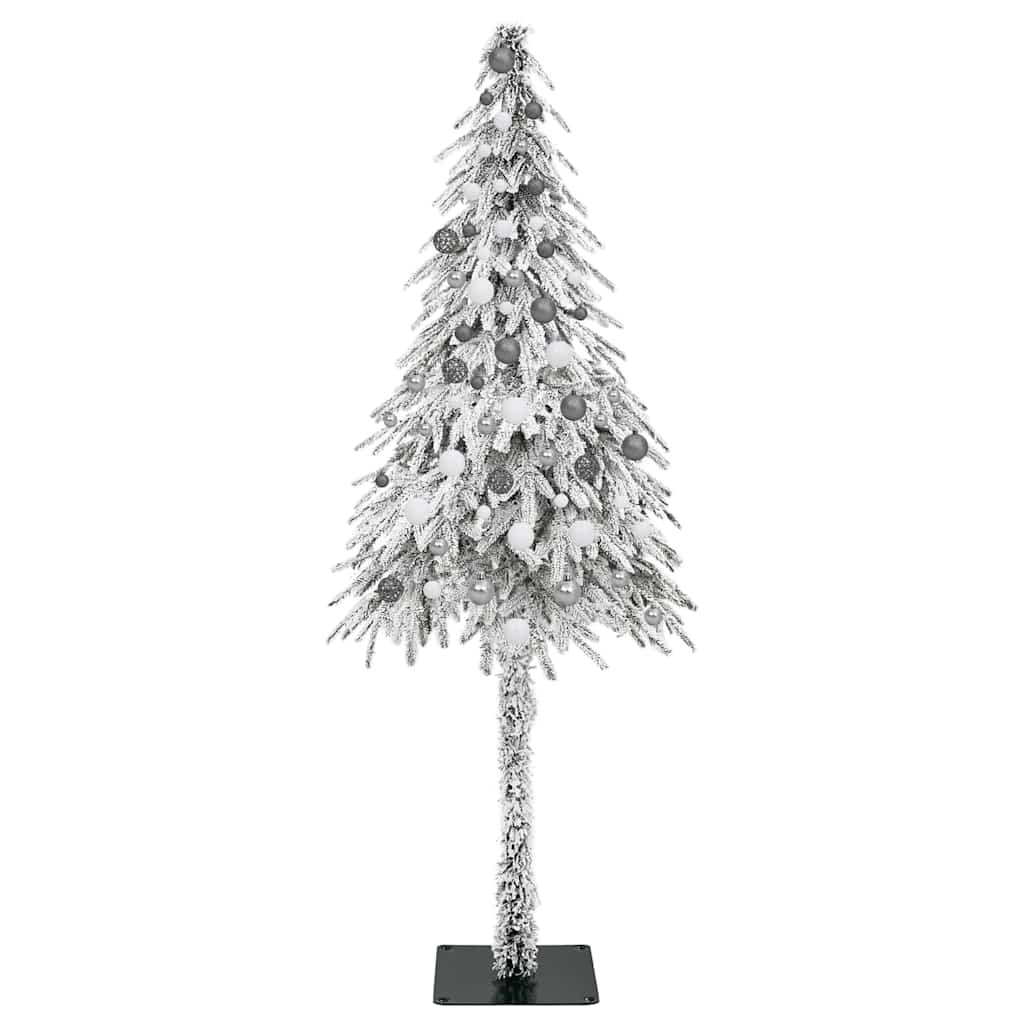 Juletre med LED -stripelys Hvit 210 cm PE