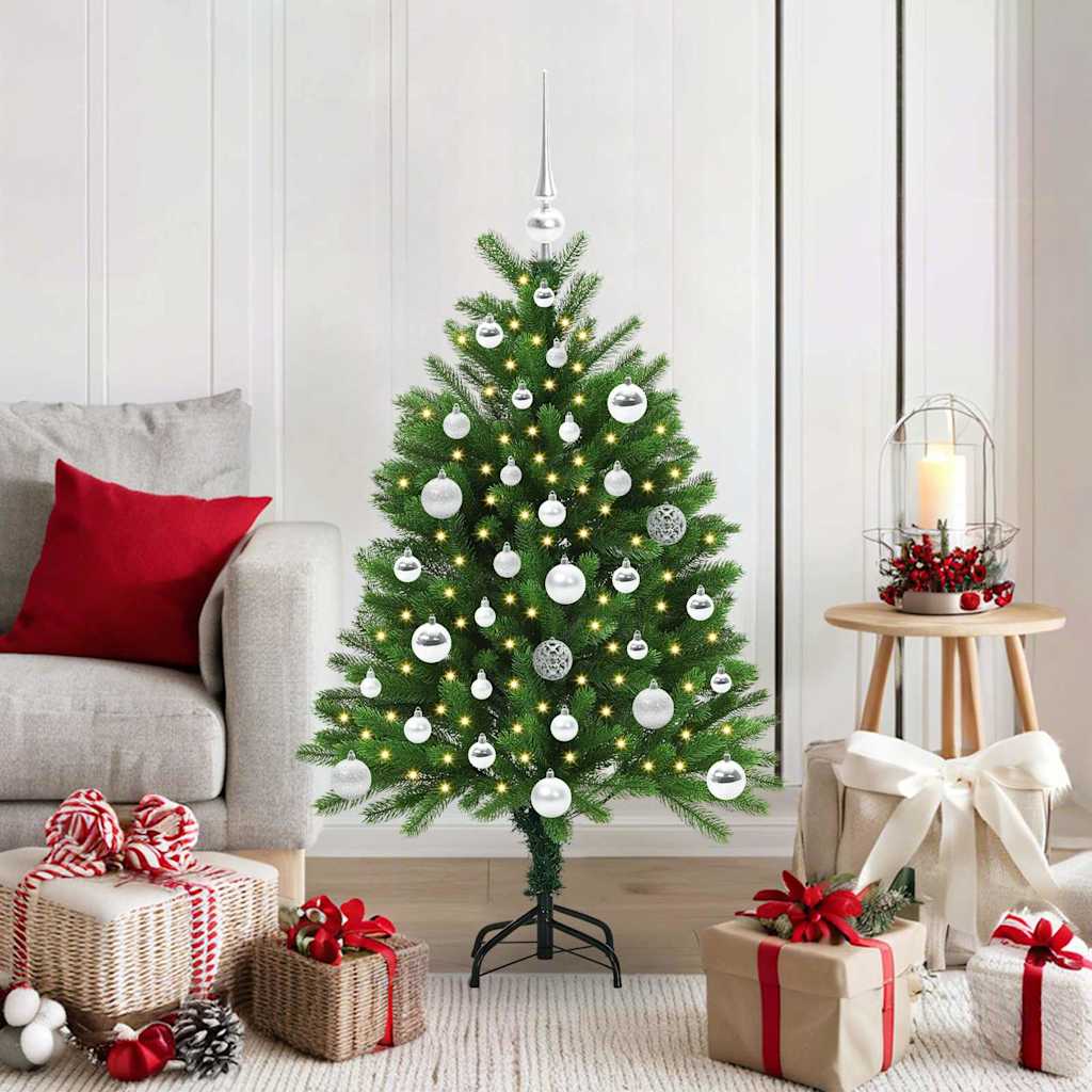 Juletre med 150 LED med stativ grønn 120 cm PE