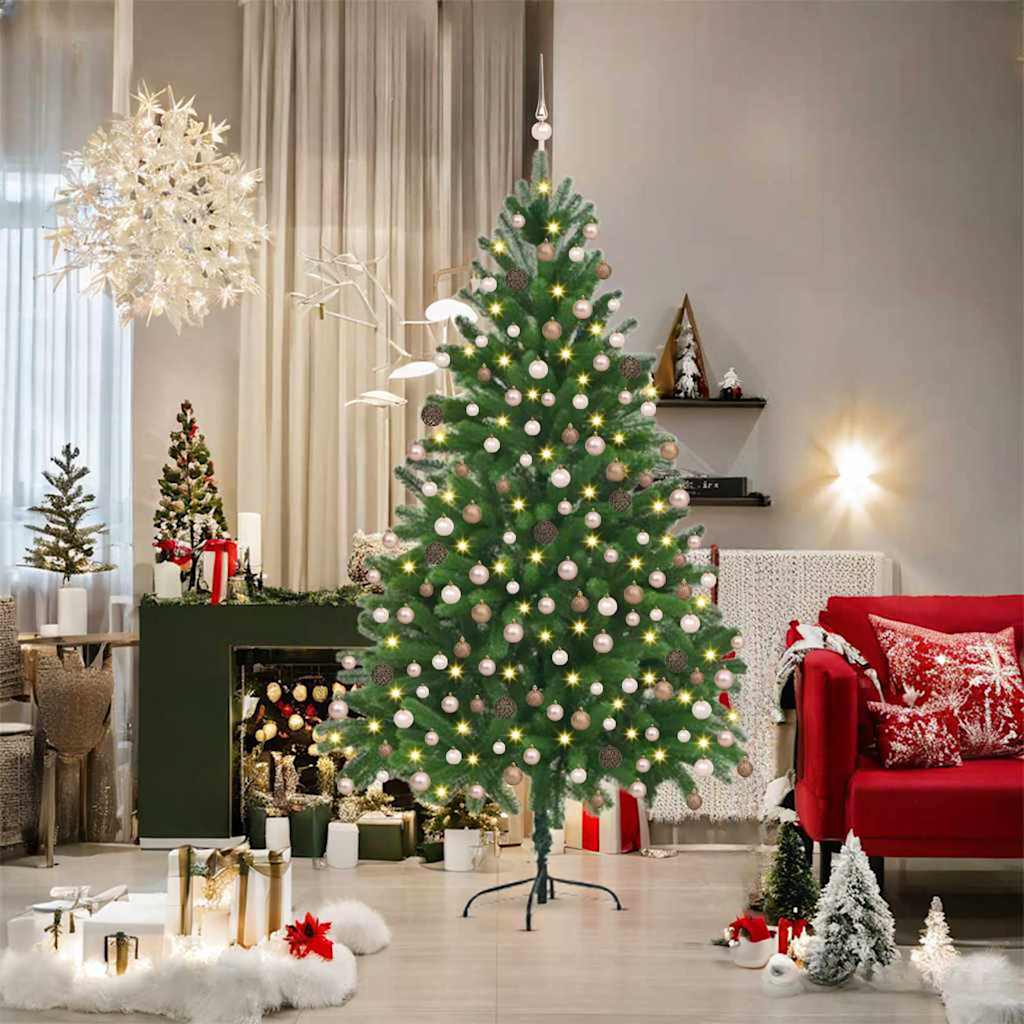 Kunstig juletre med stativ grønn 180 cm PE