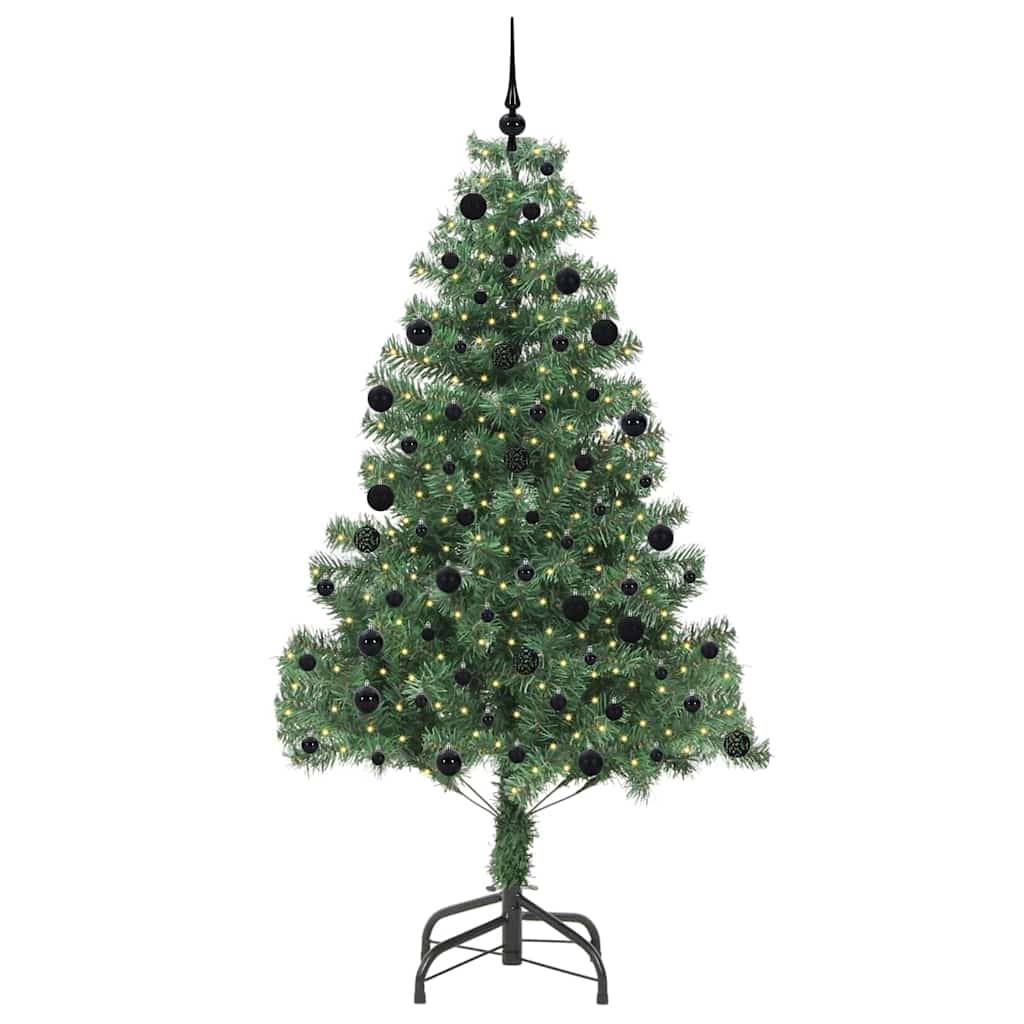 Juletre med 300 LED med stativ grønn 210 cm PVC