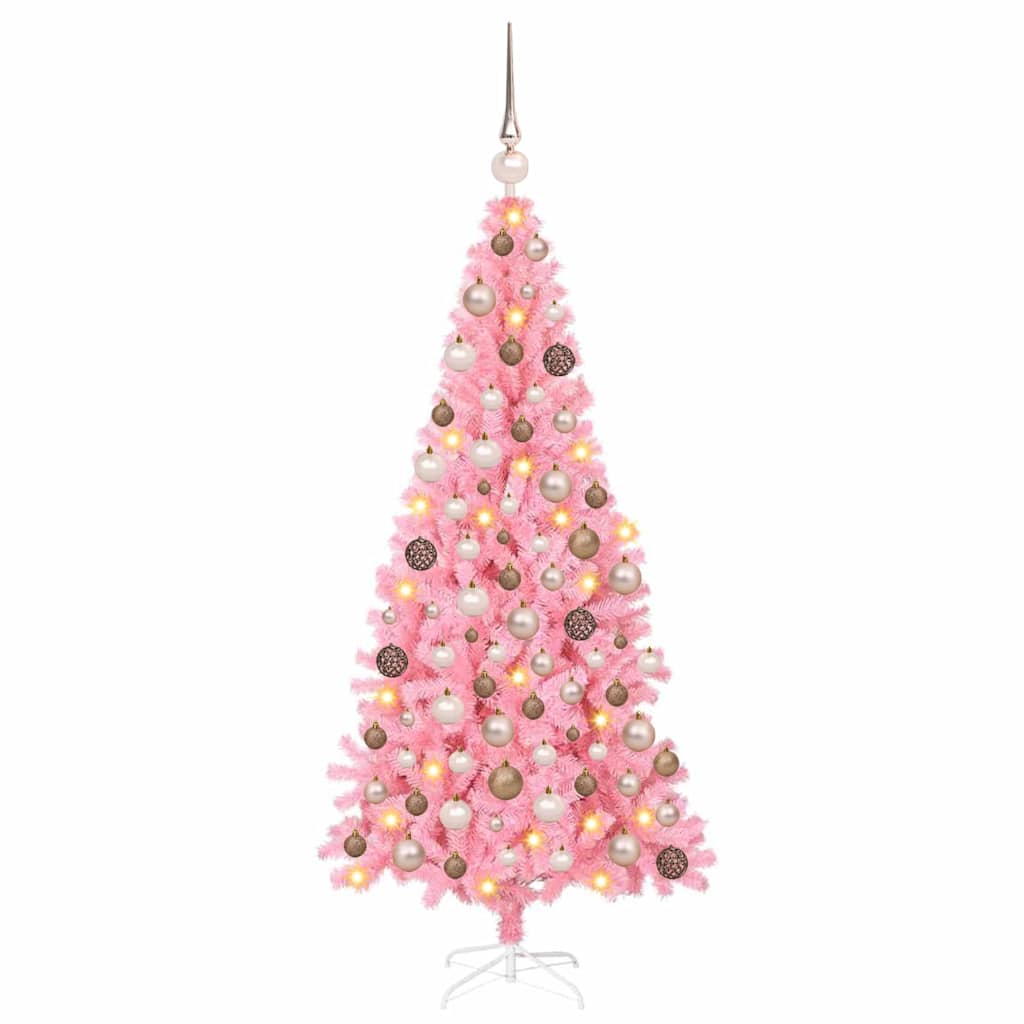 Kunstig juletre med stativ Rosa 180 cm PVC