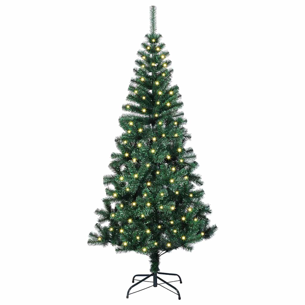 Kunstigjuletre med dekorative strenglys grønn 120cm PVC