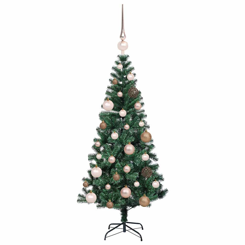 Kunstigjuletre med dekorative strenglys grønn 120cm PVC
