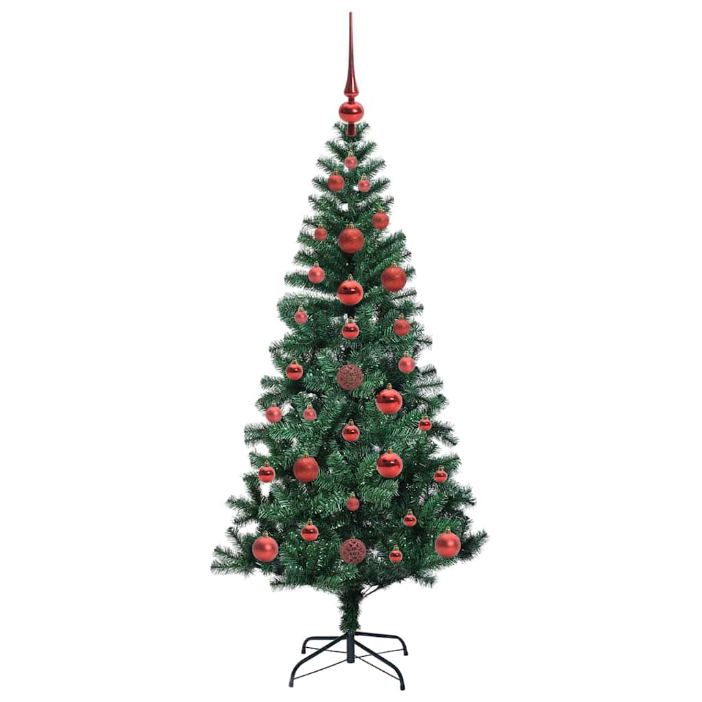 Kunstig Forhåndsopplyst Juletre grønn 120cm PVC og metall