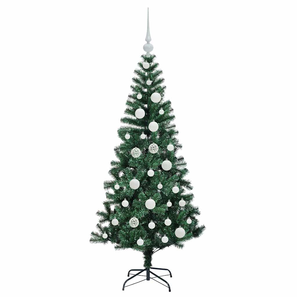 Kunstig Forhåndsopplyst Juletre grønn 120cm PVC og metall