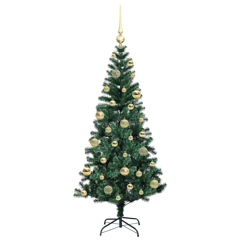 Kunstig Forhåndsopplyst Juletre grønn 120cm PVC og metall