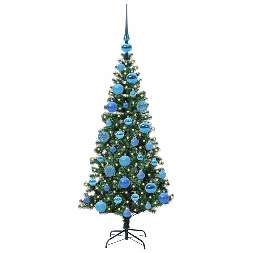 Kunstig Forhåndsopplyst Juletre grønn 120cm PVC og metall