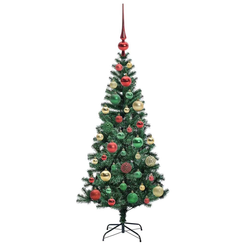 Kunstig Forhåndsopplyst Juletre grønn 120cm PVC og metall