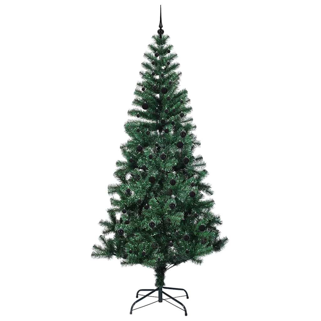 Kunstig Forhåndsopplyst Juletre grønn 240cm PVC og metall