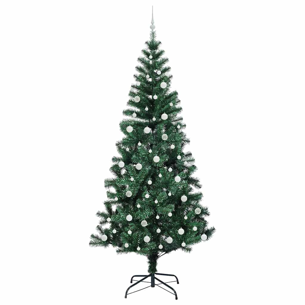 Kunstig Forhåndsopplyst Juletre grønn 240cm PVC og metall