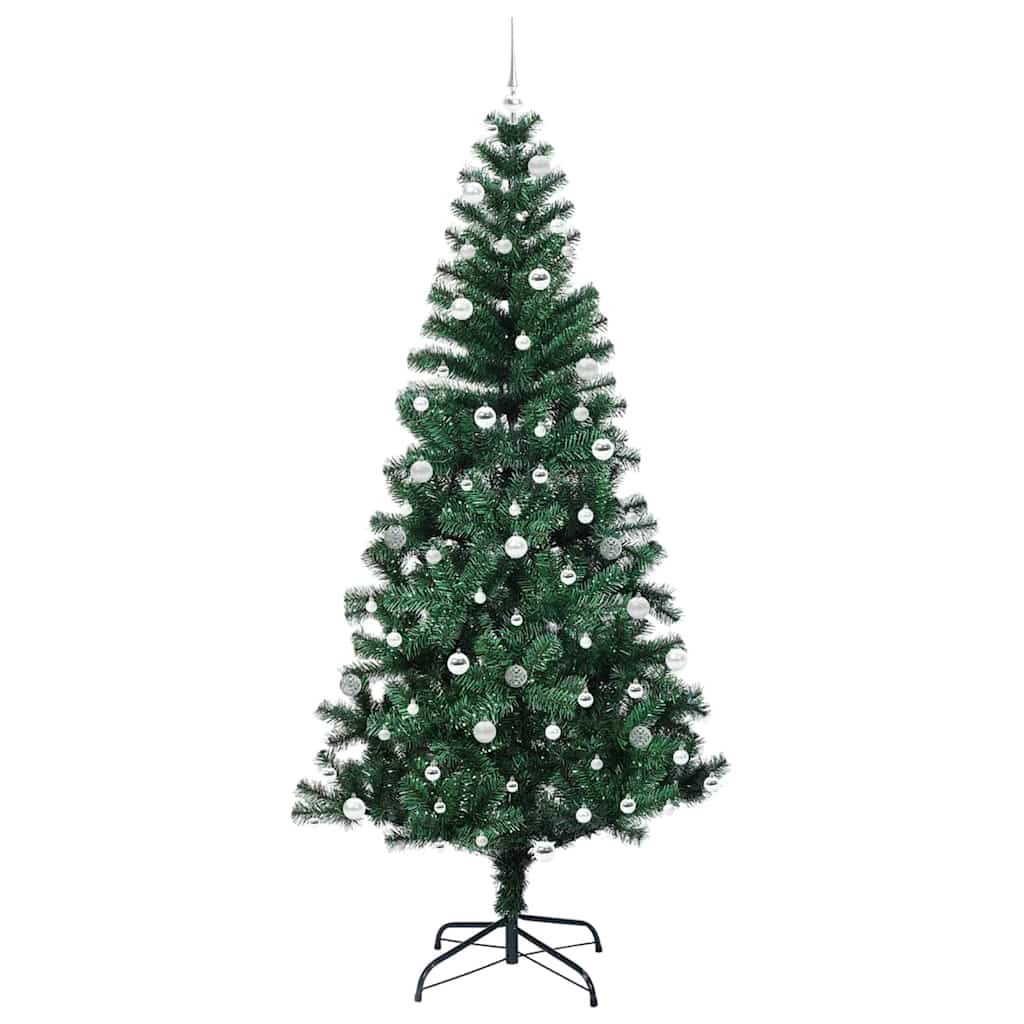 Kunstig Forhåndsopplyst Juletre grønn 240cm PVC og metall