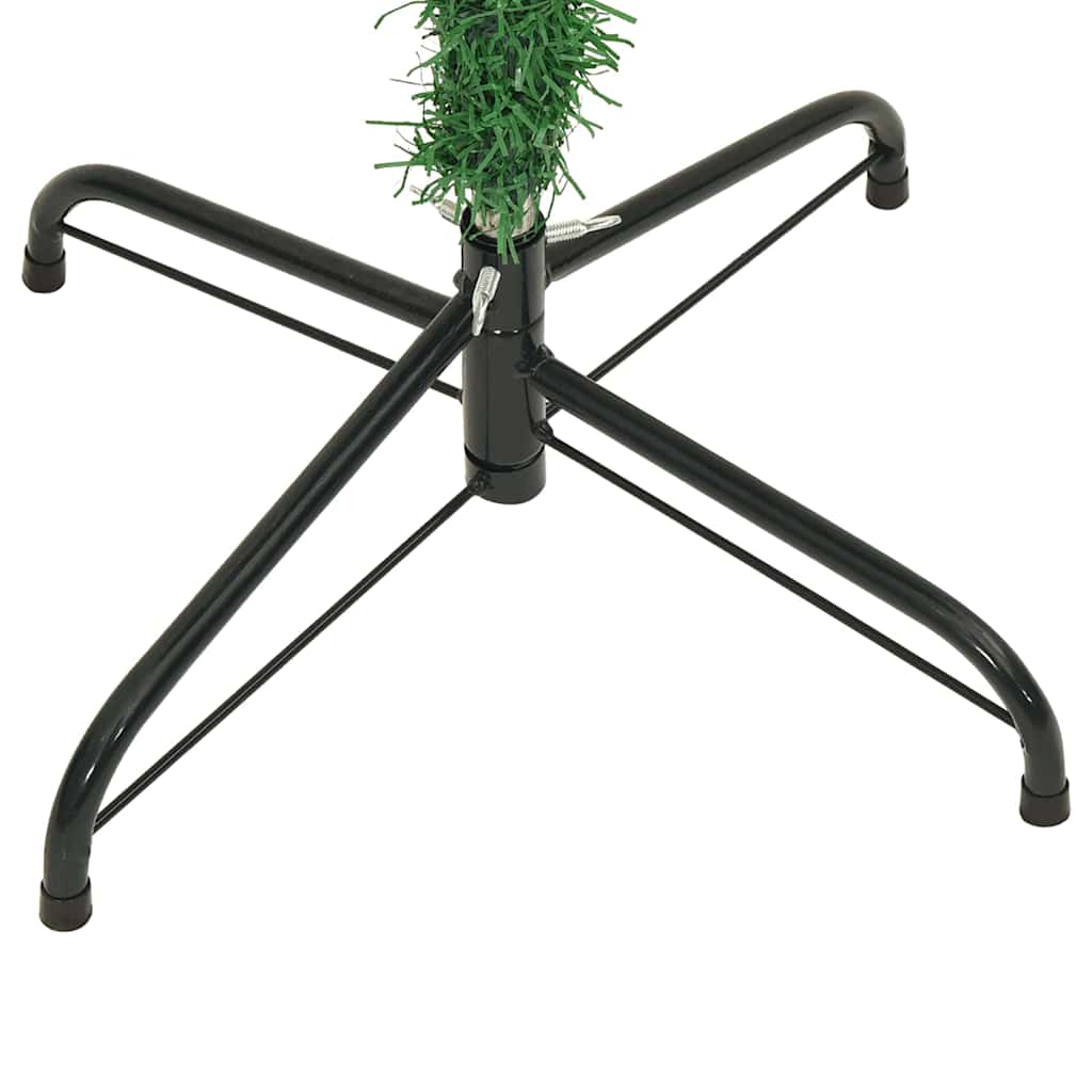 Opp-ned Kunstig Forbelyst Juletre grønn 180 x 90 cm PVC