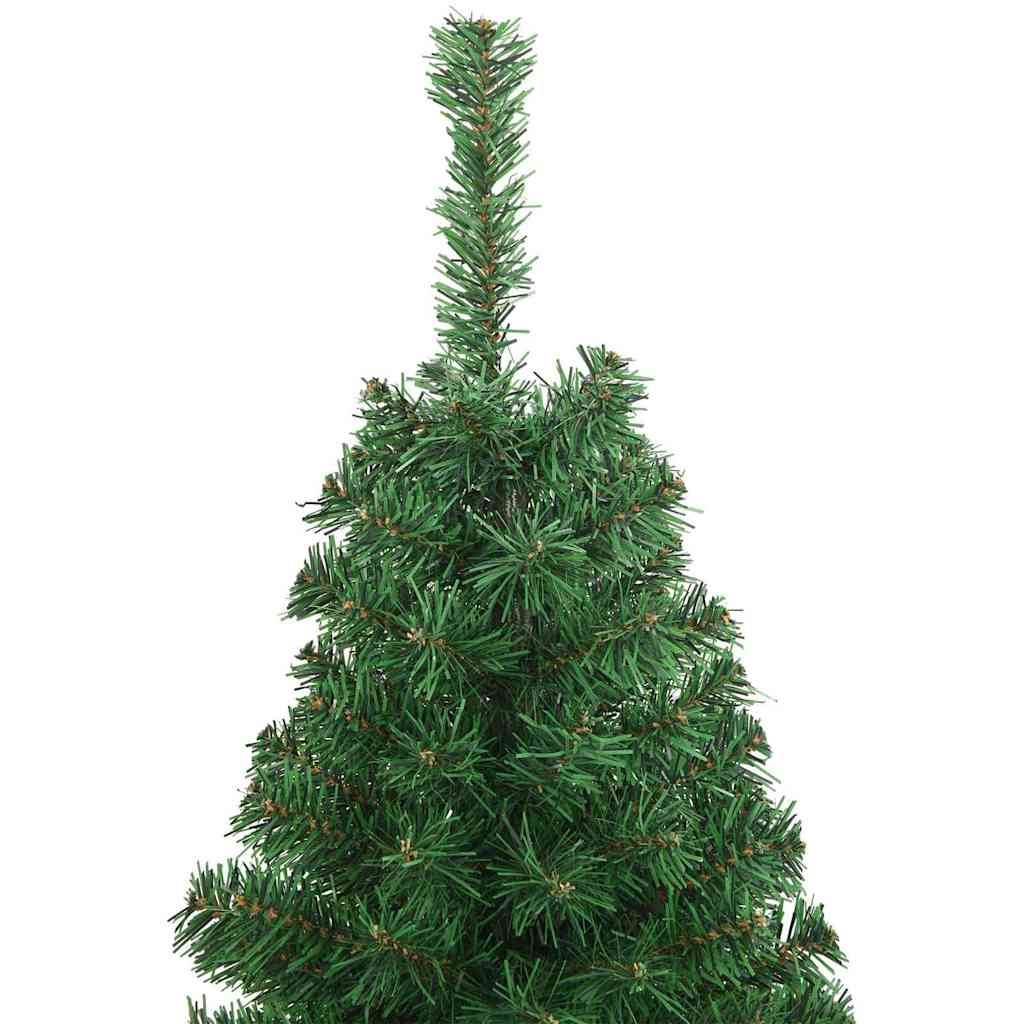 Kunstig Juletre med dekorative strenglys grønn 150 cm PVC