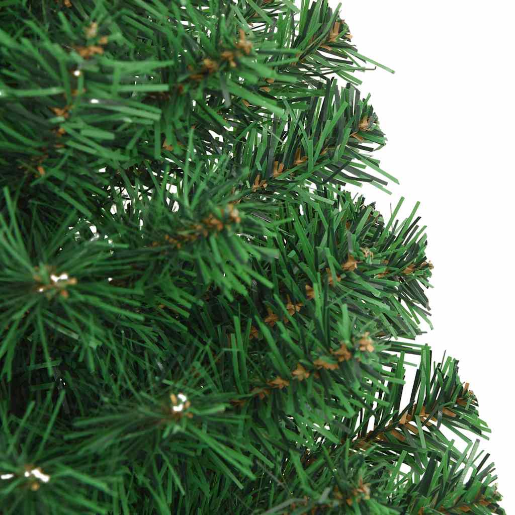 Kunstig Juletre med dekorative strenglys grønn 150 cm PVC