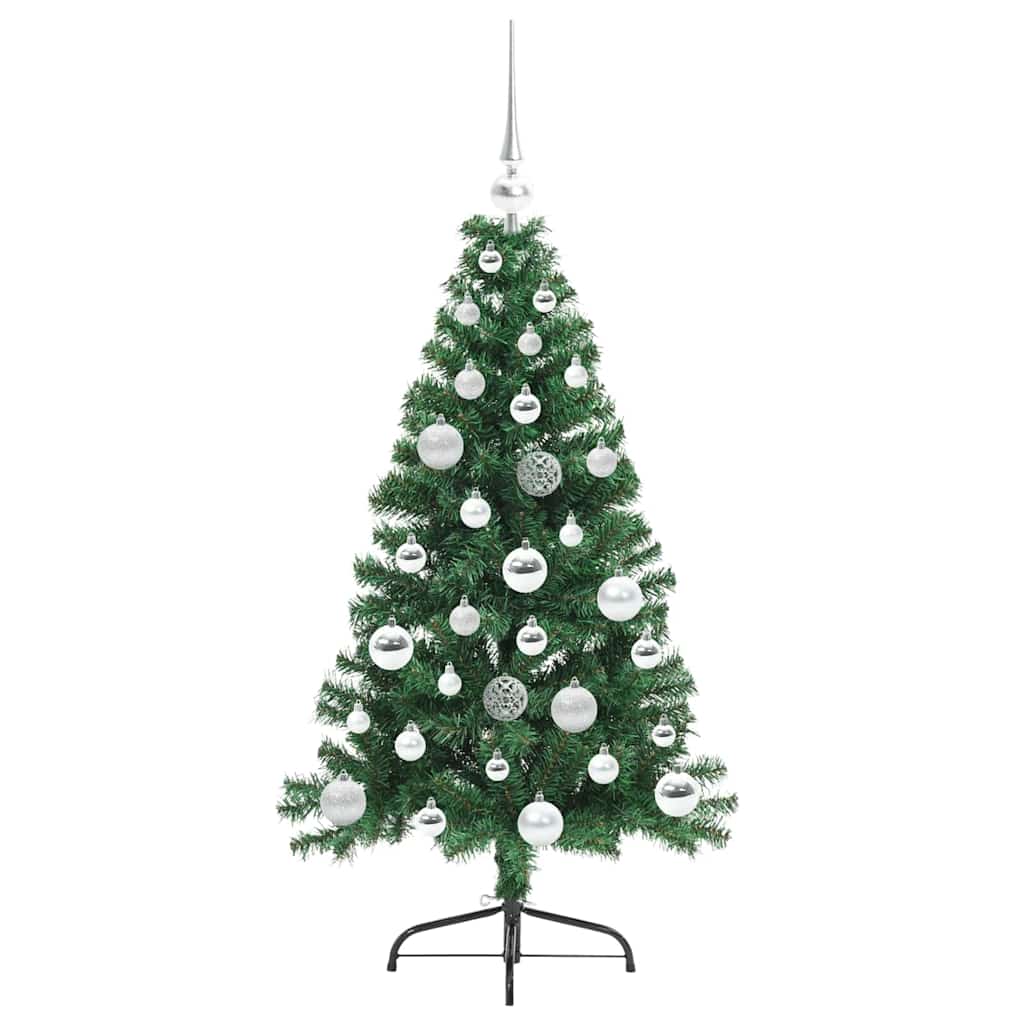 Kunstig Forhåndsopplyst Juletre med 150 LED grønn 120 cm PVC