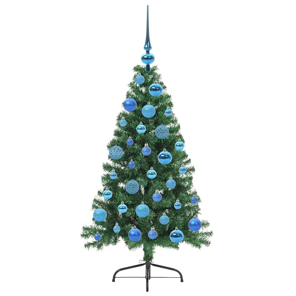 Kunstig Forhåndsopplyst Juletre med 150 LED grønn 120 cm PVC