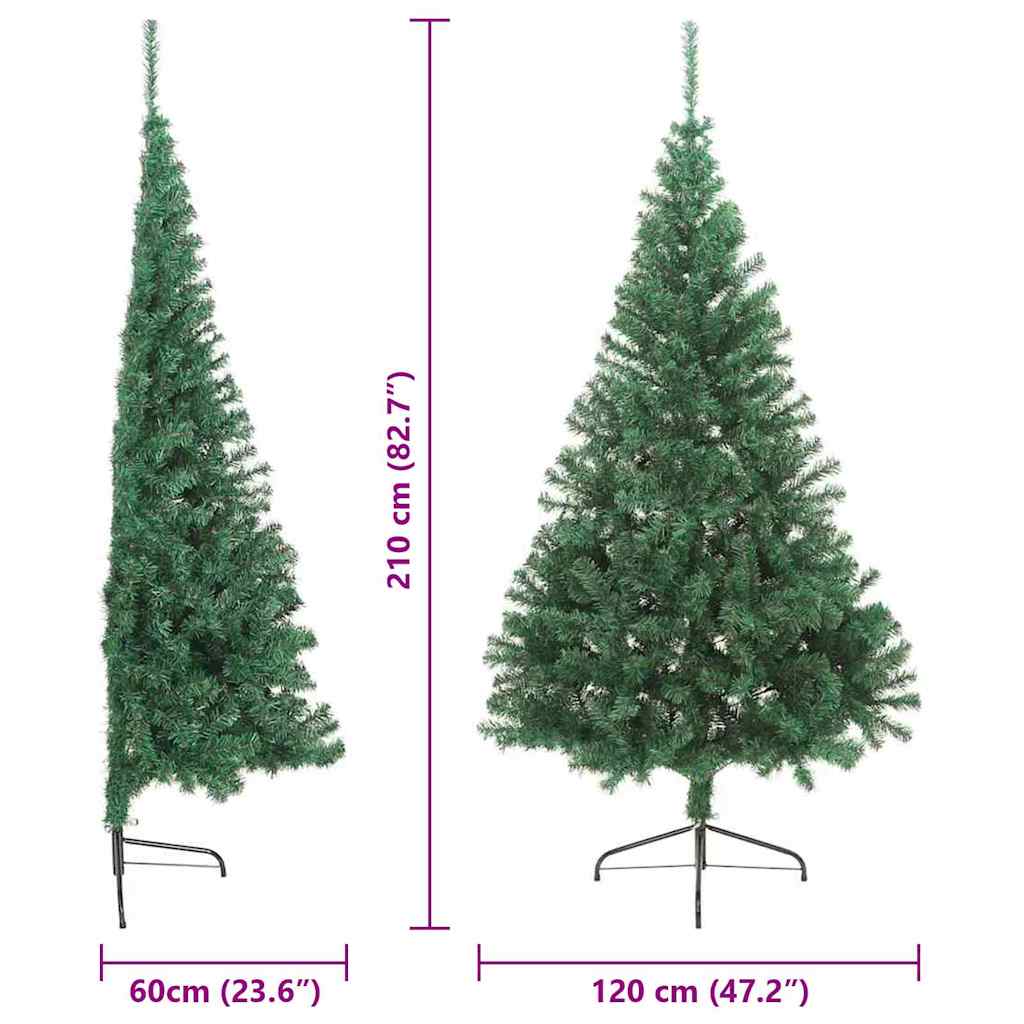 Kunstig forbelyst juletre med 300 LED-er grønn 210 cm PVC
