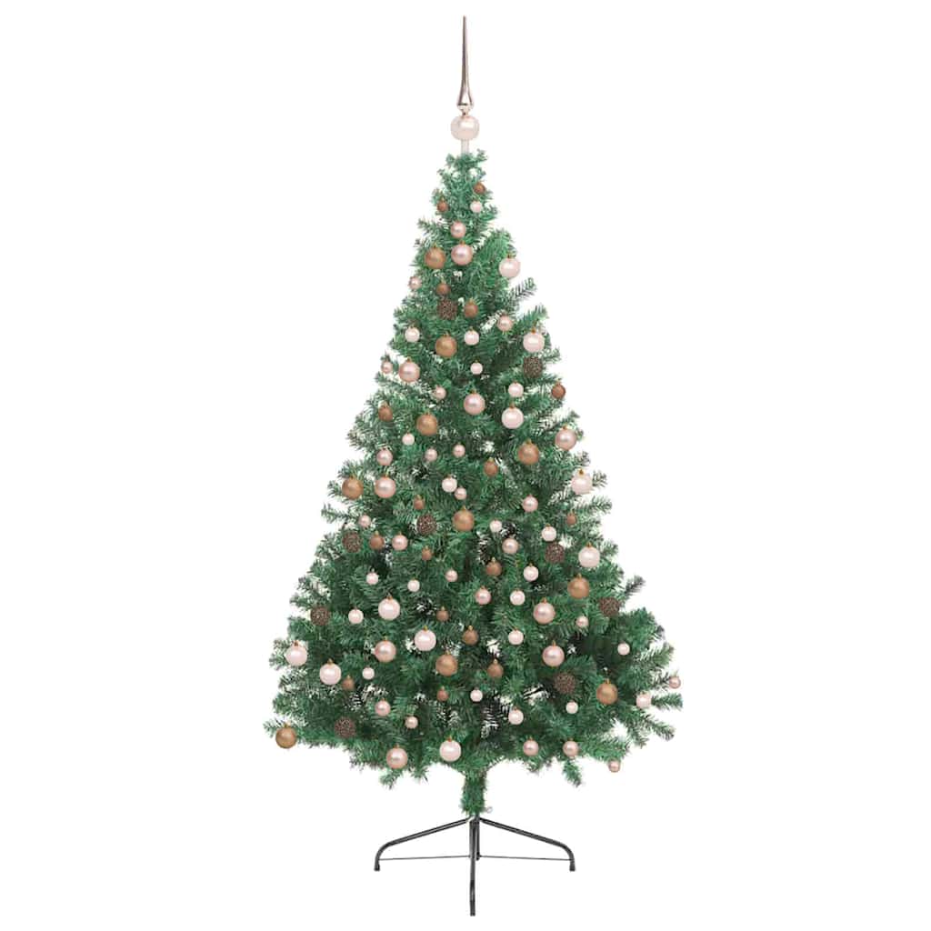 Kunstig forbelyst juletre med 300 LED grønn 210 cm PVC