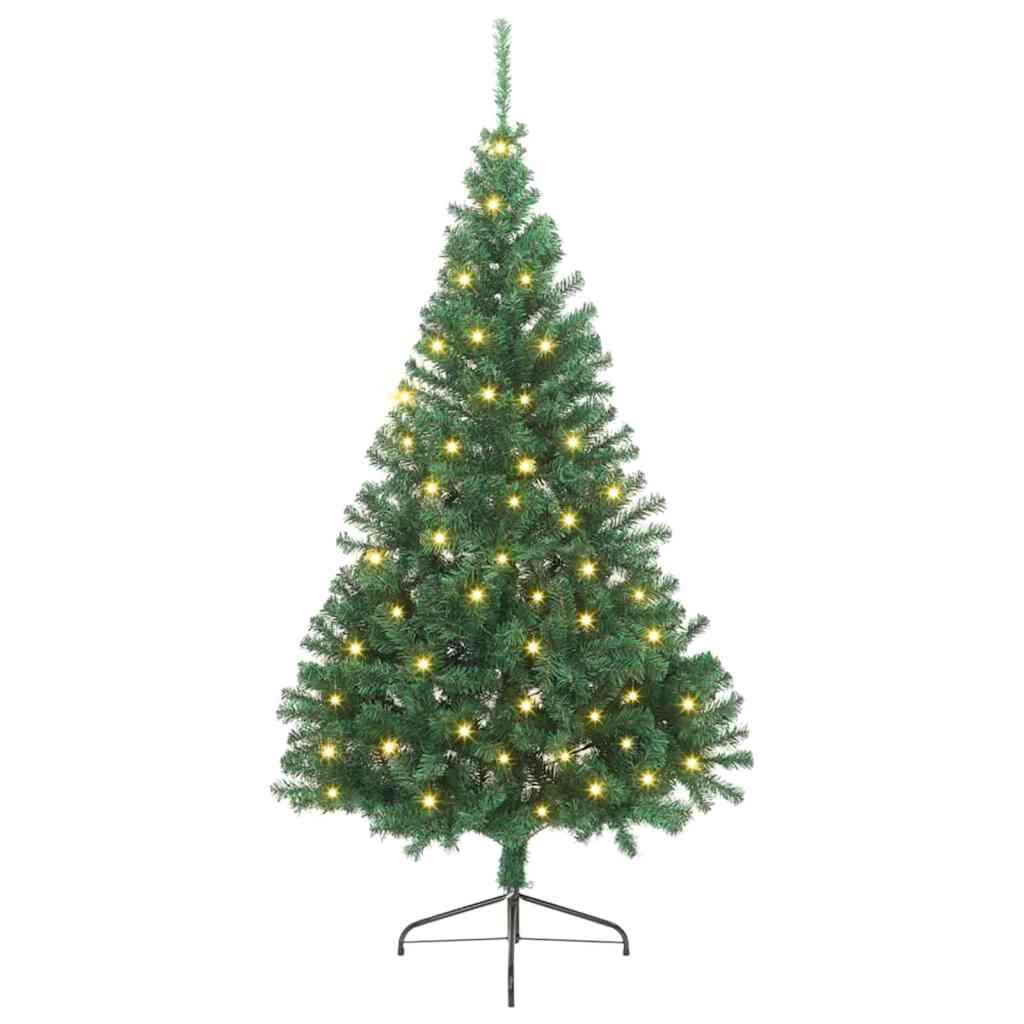Kunstig forbelyst juletre grønn 240 cm PVC