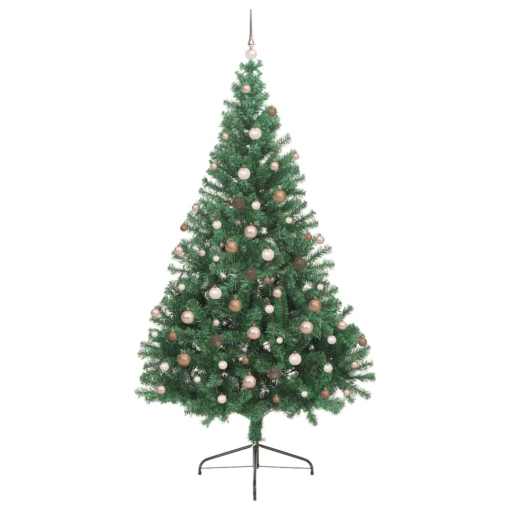 Kunstig forbelyst juletre med 300 LED grønn 240 cm PVC