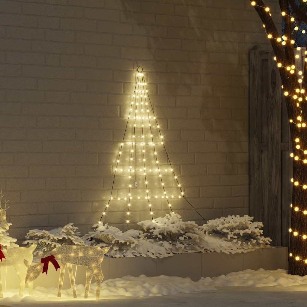 LED juletre med 112 LED med jordspyd Varmhvit 511 cm Metall