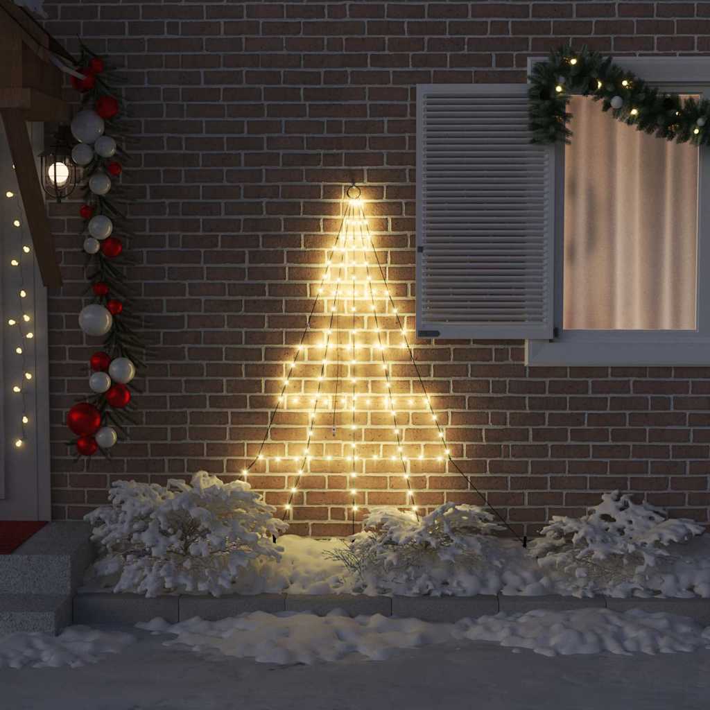 LED juletre med 112 LED med jordspyd Varmhvit 511 cm Metall