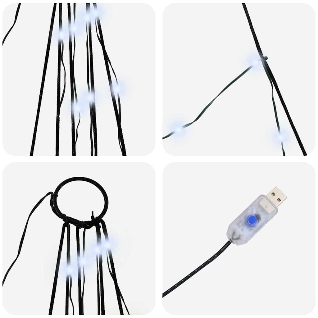 LED juletre med 112 LED med jordspyd Kaldhvit 511 cm Metall