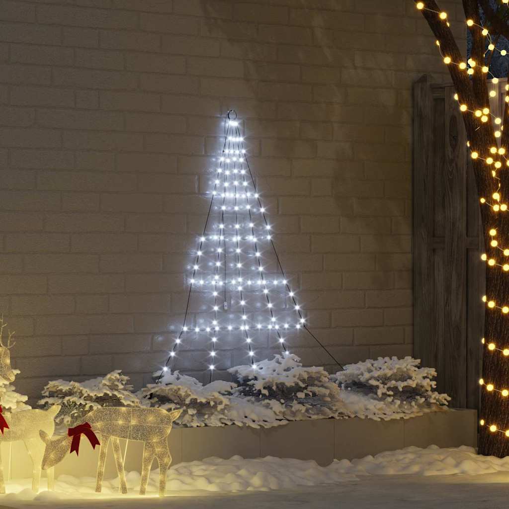 LED juletre med 112 LED med jordspyd Kaldhvit 511 cm Metall
