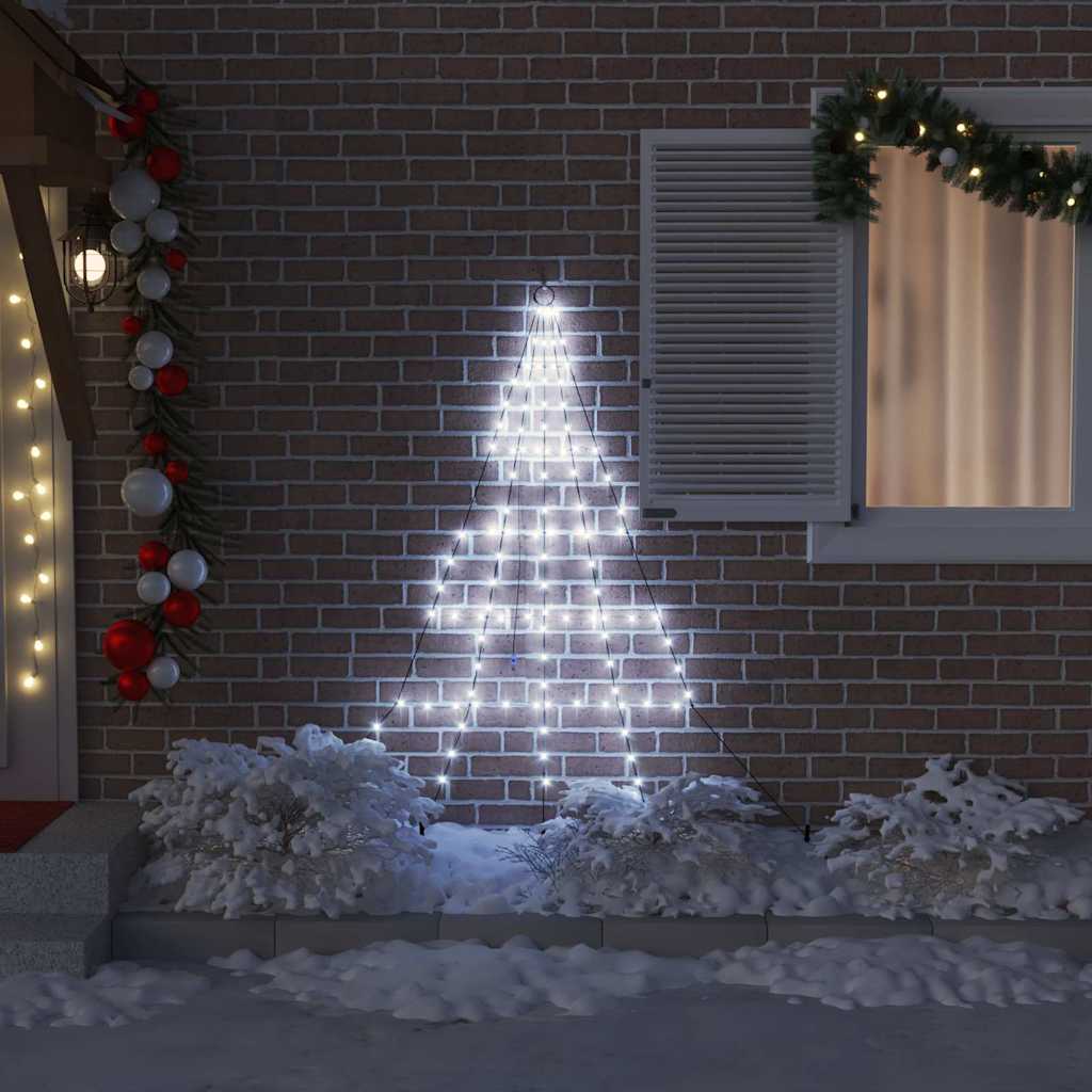 LED juletre med 112 LED med jordspyd Kaldhvit 511 cm Metall