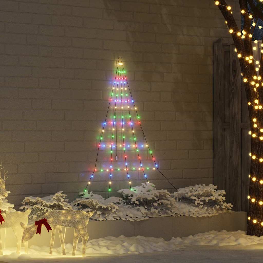 LED juletre med 112 LED med jordspyd Flerfarget 511 cm Metall