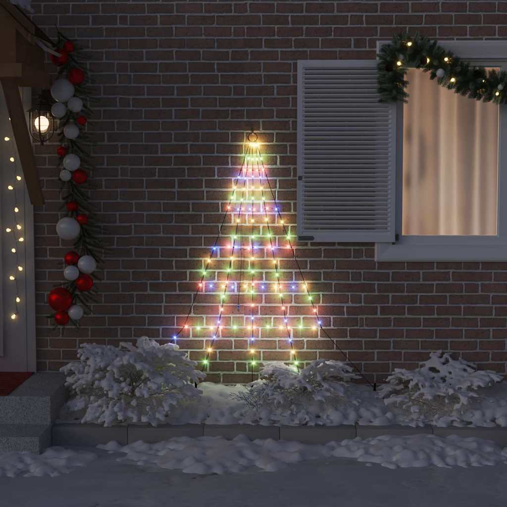 LED juletre med 112 LED med jordspyd Flerfarget 511 cm Metall