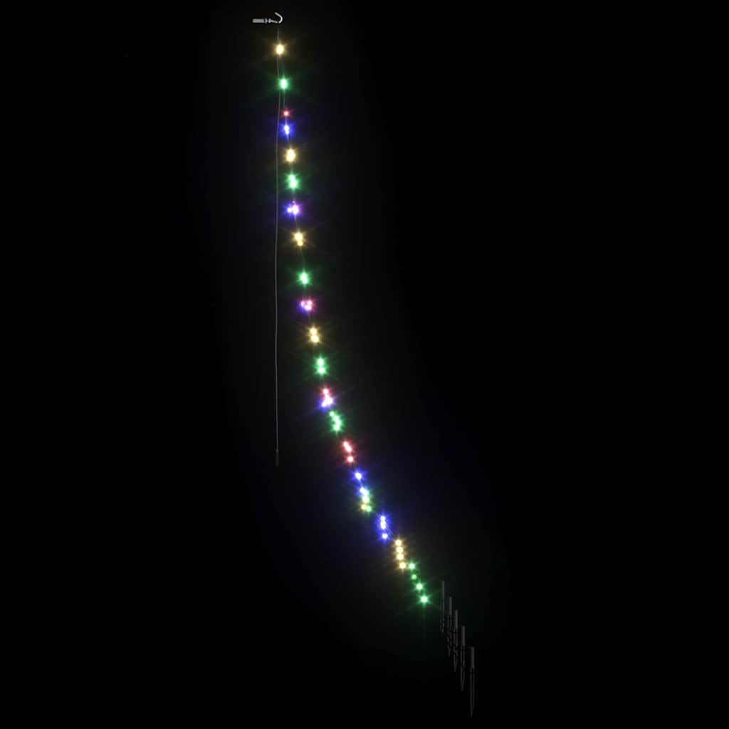 LED juletre med 112 LED med jordspyd Flerfarget 511 cm Metall