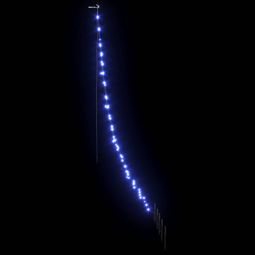 LED juletre med 112 LED med jordspyd Blå 511 cm Metall