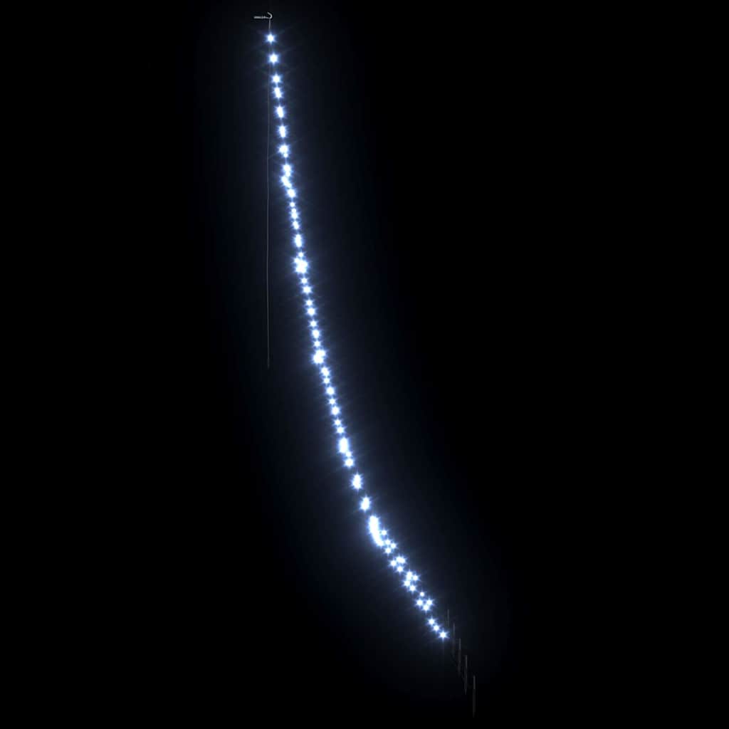 LED juletre med 168 LED med jordspyd Kaldhvit 511 cm Metall