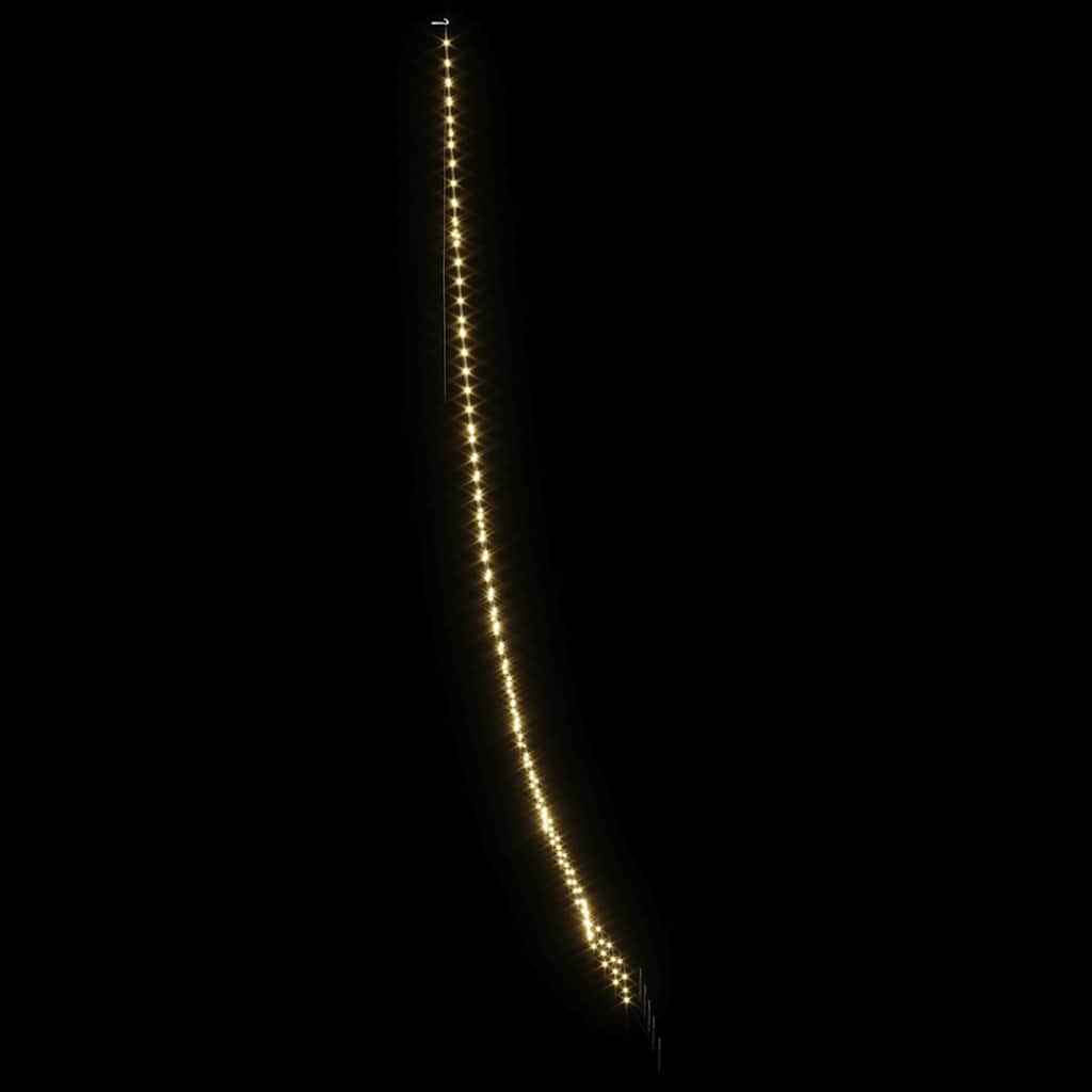 LED juletre med 276 LED med jordspyd Varmhvit 511 cm Metall